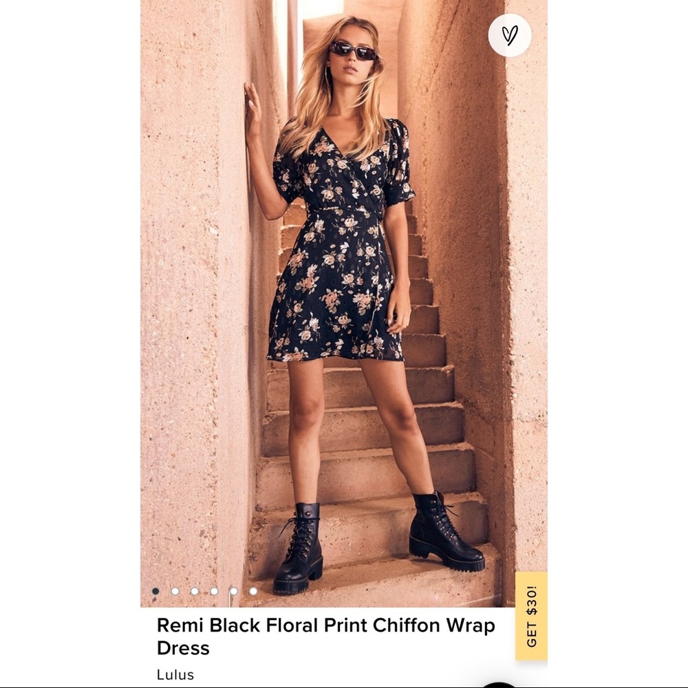 🆕Lulu’s Floral Print Wrap Dress - Picture 2 of 9